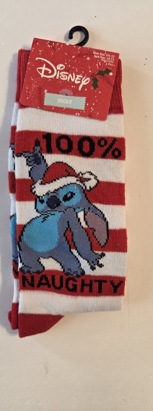 Disney Stitch Holiday Socks Red, White & Blue
